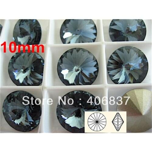 200pcs/Lot, 10mm Montana Crystal Rivoli Stones, Free Shipping! Chinese Top Quality Crystal Rivoli