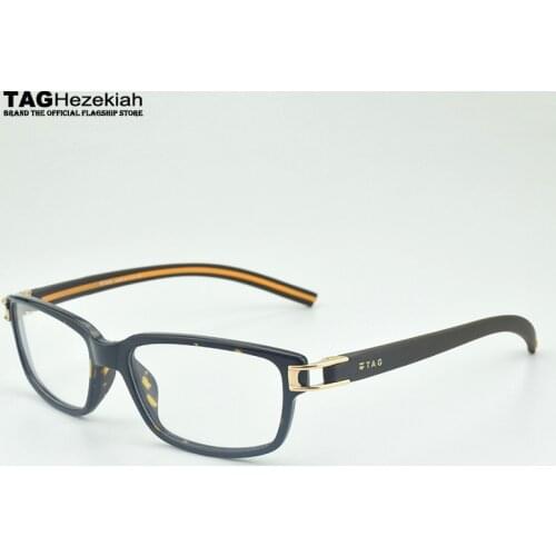2018 eyeglasses frames men women TAG Brand glasses frame transparent 7602 Retro fashion natural rubber oculos de grau computer