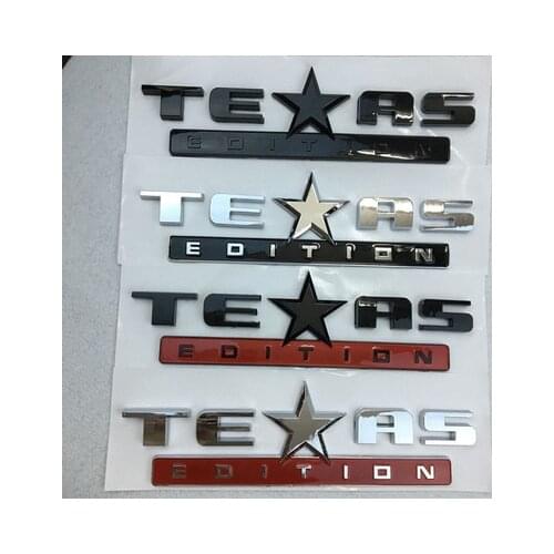 20X 3D ABS New TEXAS EDITION Rear Boot Trunk Car Auto Sticker Silver TEXAS EDITION Badge Car Side Wing Auto Car Emblem
