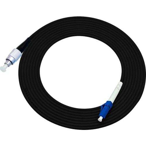 32FT Outdoor Armored 10Meters FC-LC Simplex 9/125 OS1 Single-mode Fiber Optic Cable Patch Cord Jumper LC to FC LC/PC-FC/PC