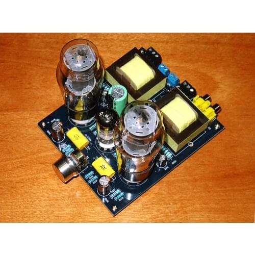 4W + 4W (8 Ohms) 6N1 / 6N2 Push 6P3P Tube Single-Ended A-Level Heater Tube Amplifier Board 126 x 142 x35mm