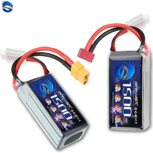 2PCS 4S LiPo Battery 14.8V 1500Mah 35C Max 50C For Drone Boat Helicopter Car Airplane 4s Lipo Battery SKymaker UAV Parts