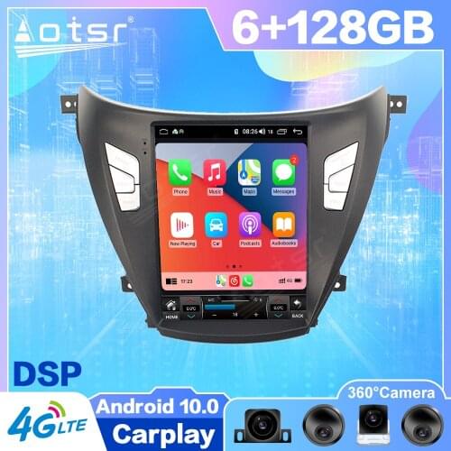 Android 10 Tesla For Hyundai Elantra 2012 - 2013 - 2015 Car GPS Navigation Auto Radio Stereo Multimedia Player HeadUnit No 2 din