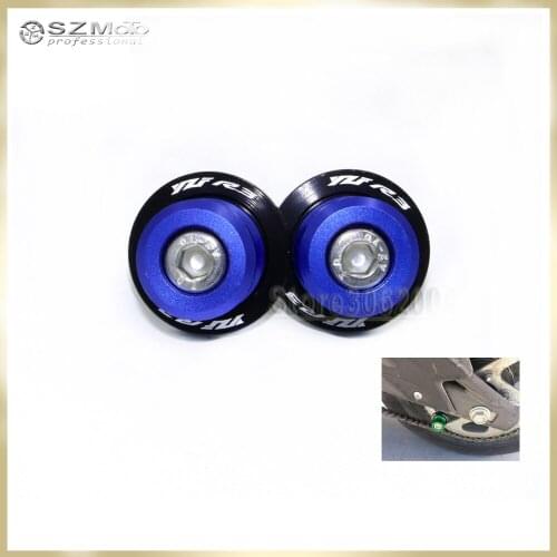 For YAMAHA YZF-R3 YZFR3 YZF R3 2015-2018 2017 Motorcycle Accessories Swingarm Spools slider M6 stand screws With LOGO