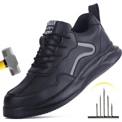 Male Indestructible Work Shoes Sneakers Men Boots Anti-puncture Safety Shoes Men Anti-smash Work Boots Steel Toe Shoes Footwear