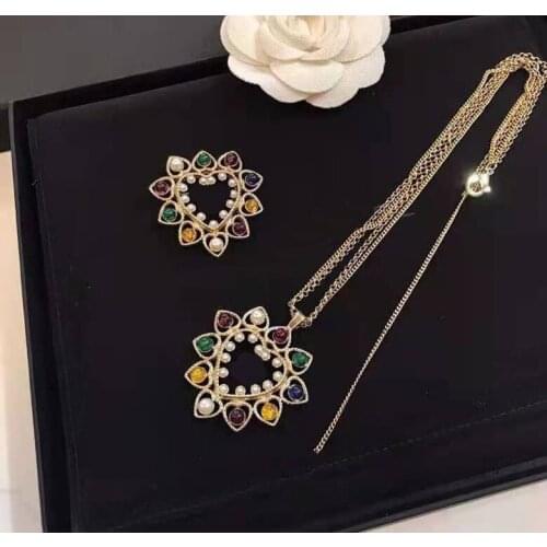 Hot Brand Fashion Jewelry For Women Vintage Double Chain Heart Neckalce Light Gold Chain Long Necklace Party Sweater Chain