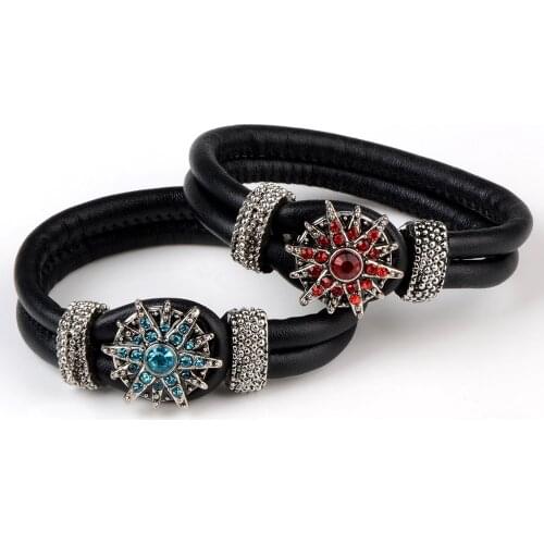 Chanfar New Arrival Snap Button Bracelets With Alloy Charm Button Bead For Women Men Jewelry