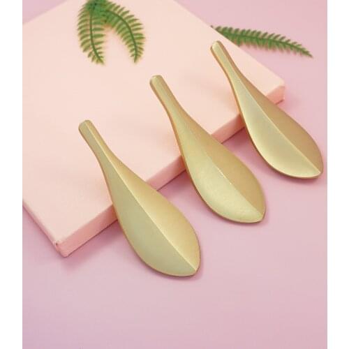 Solid Brass Leaf Shape Cabinet Pulls Drawer Handle Gold Door Knob European Furniture Knobs and Handles Kitchen Cupboard Pull