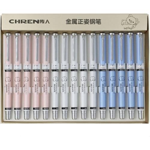 3 pcs/lots Luxury quality cute Colour School student office 0.38mm Nib Fountain Pens 2020 New metal pen for writing 8360