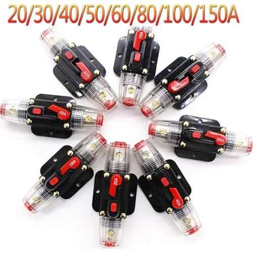 100A 50A 60A 80A 20A150A 12V Car Breaker Circuit Fuse Truck Audio Amplifier Holder AGU Style Stereo Amplifier Refit Fuse Adapter