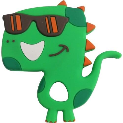 Dinosaur Teething Toys BPA Free Food Grade Silicone Teether Baby Chewing Product Highly Effective Pain Relief For Boy And Girl