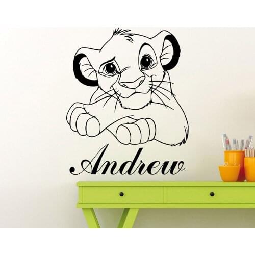 Simba Lion King Customized Cartoon Wall Stickers Home Decorations Childrens Living Room Kindergarten Personalized Wall Stickers