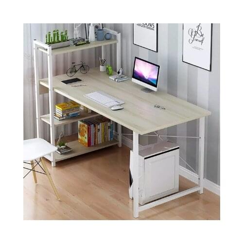 Laptop Desk with Shelves 57 Inch Corner Computer Desk with CPU Stand, Home Office Gaming Table Workstation Study Writing Desk