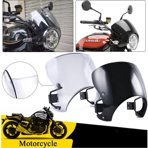 Motorcycle Windscreen Windshield Cafe Racer Fairing Wind Shield Deflector Protector for 2018 2019 2020 Kawasaki Z900RS Z900 RS