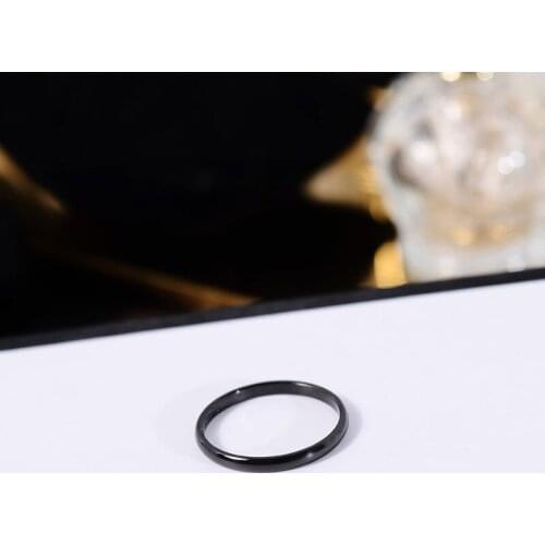 YUN RUO Fashion Simple Black Tail Ring Couple Rose Gold Color Woman Man Gift Titanium Steel Jewelry Never Fade Drop Shipping