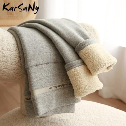 5%Spandex High Waist Leggings Women Winter Warm 2021 Skinny Thick Velvet Pants Woman Clothes Fleece Cotton Leggings For Women