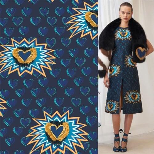 100% polyester stretch fabric dress explosion of love pattern printed fabric thin dress shirt patchwork 130