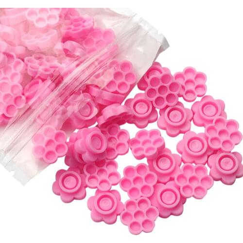 100PCS Disposable V Shape Glue Rings Eyelashes Extension Finger Holder Easy to Make Volume Fans Nail Art Adhesibve Holder