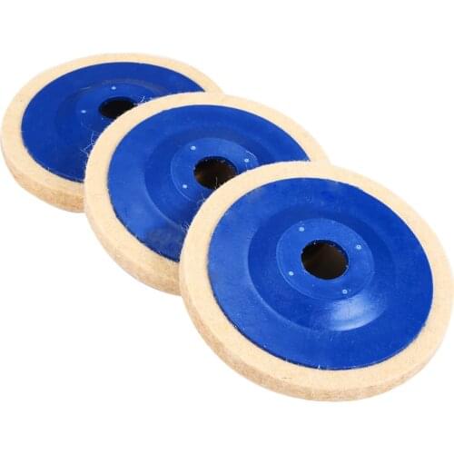 3pcs 4inch Wool Polishing Wheel Buffing Wheel Grinder Felt Polishing Discs Pads for Wood Polishing Metal Abrasive Wheels