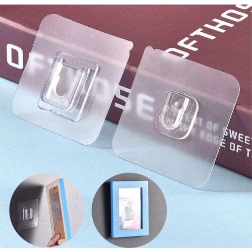 5/10 Pairs Double Sided Adhesive Wall Hooks Hanger Strong Transparent Hooks Suction Cup Sucker Wall Storage Holder Home Hook