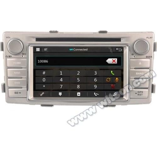 6.2" Capacitive Touch Screen Special Car DVD for Toyota Hilux 2012-2015 & Fortuner 2012-2015 with Front DVR Camera Support