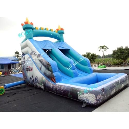 Free air ship to door, Cheap Home used pvc inflatable kids pool water slide for yard,good quality inflatable slide
