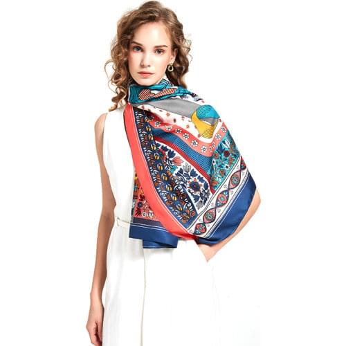 Big scarfs 130*130cm Twill Silk Scarf Women Twill Scarf 130cm Large Size Scarves 100% Silk Designer Scarf Shawl