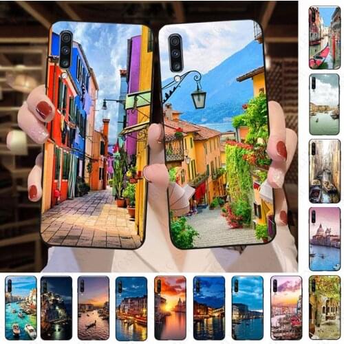 Transparent Soft silicone Phone Case For samsung Galaxy A50 A10 A30 A70 A7 A9 A10S J5 J6 J7 J8 CASE Italy Beauty Venice City
