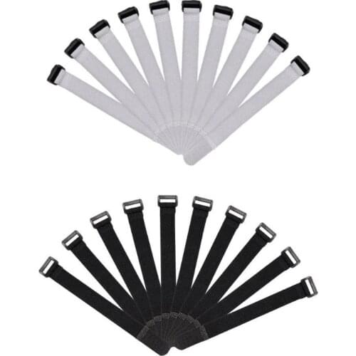 10pcs Fishing Rod Tie Holder Strap Suspenders Fastener Hook Loop Cable Cord Ties Belt Fishing Tackle Pesca Iscas Tools Reusable