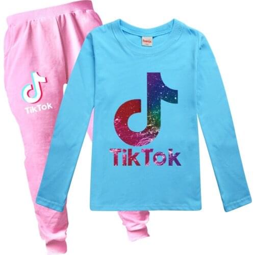 TIK TOK Kids Sweatshirts Girls Tops Boys Christmas Clothes Casual Children Hooded Sportswear Suits