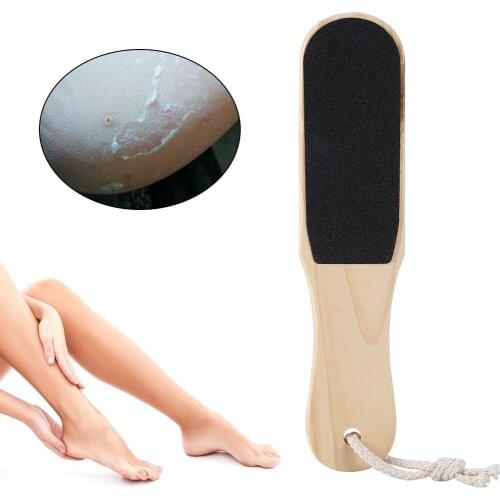 Wooden Handle 2-sided Foot Rasp File Pedicure Callus Remover Dead Skin Scrubber Easy to Use Foot Care Tool Durable sided