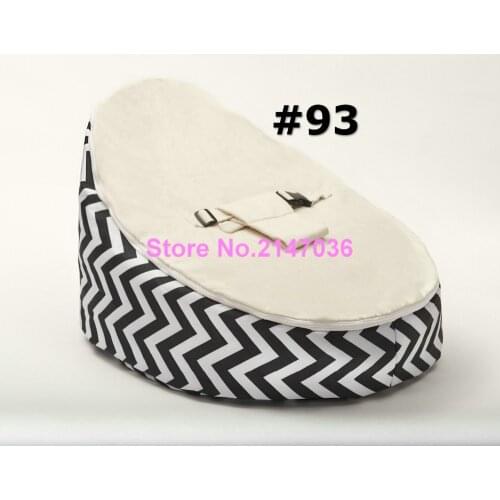 Fatball bean bag factory Black chevron infant bean bag room baby bean bag