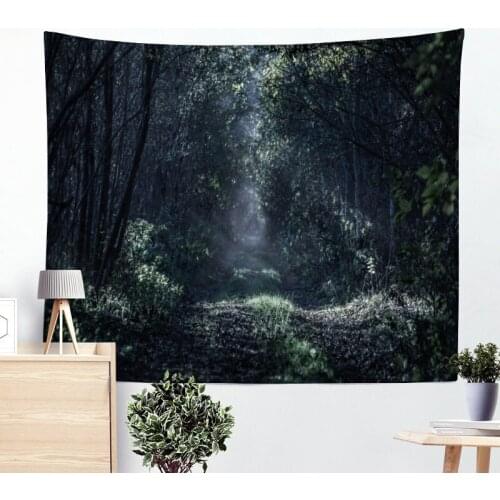 Tree Tapestry Wall Hanging Green Grey Living Room Decor Boho Bohemian Tapestries Camping Sheet Cloth Cover Custom Tapestry