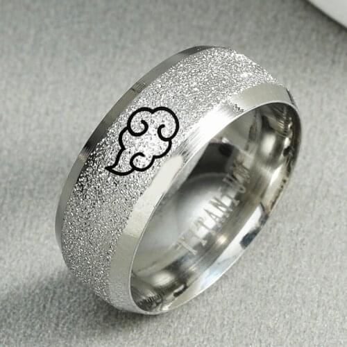 Anime Cosplay Cloud Rings Japanese Style Animation Cosplay Ring Stainless Steel Jewelry Titanium Steel Mens Rings