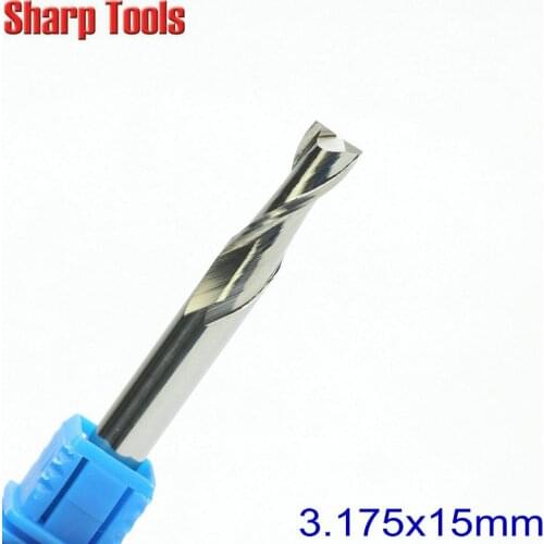 10pc Shank 3.175mm CEL 6-32mm 2 Flute End Mill Wood Spiral Tungsten Carbide CNC Cutter Set Router Bits Tools for Milling Machine