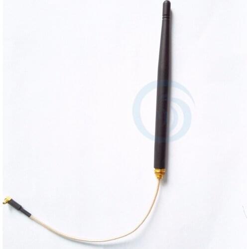 Through hole mount 2.4GHZ WIFI whip antenna with flying lead cable to mmcx