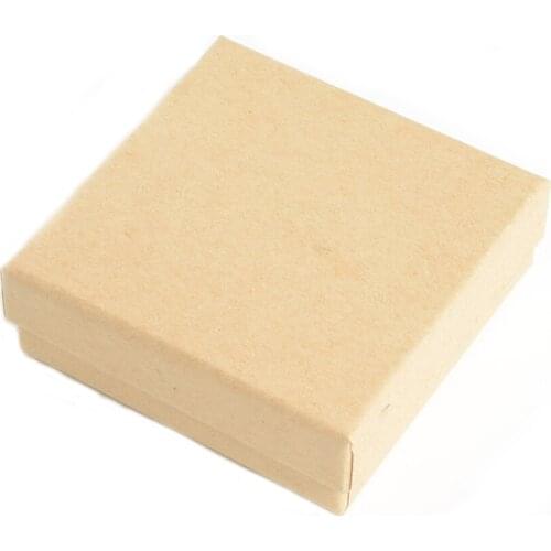 Hot Sale High-end 6Pcs/lot 7*7*3cm Jewelry Earring Bracelet Ring Gift Boxes Retro Kraft Paper Organizer Holder Porta Joias