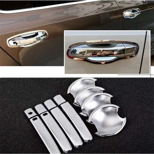 Non-Rusty Chrome Door Handle Bowl Cover Cup Overlay Trim For Skoda Octavia 2015-2016