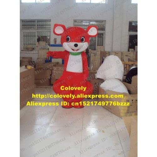 New Red Kangaroo Roo Bandicoot Cosnel Mascot Costume Mascotte With Big Eyes Happy Cute Face Adult Fancy Dress No.301 Free Ship