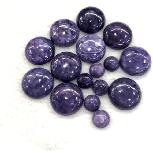 Wholesale 5ps/lot Natural Charoite Bead cabochon,8mm 10mm 12mm 15mm 18mm 20mm Round Gem Stone Cabochon,Jewelry Ring Face