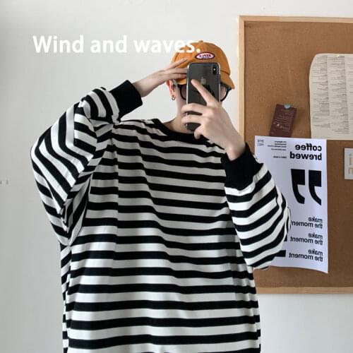 Autumn Cotton Striped Hoodie Mens Fashion Casual Cotton Sweatshirt Men Streetwear Loose Hip-hop Pullover Hoodies Mens Hoody