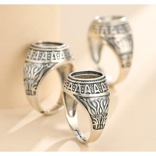 8*11.5mm 925 STERLING SILVER Semi Mount Bases Blanks base blank Pad men rings ring Setting set diy A5527