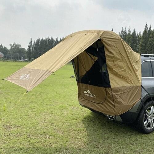 Polyester Car Trunk Tent SUV Self-driving Anti Ultraviolet Rays Barbecue Camping Tail Extension Sunshade Rainproof Tourist Tent
