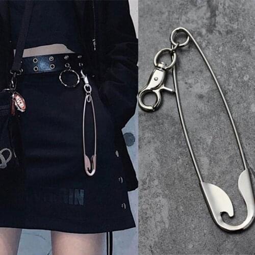 Punk Super Big Keychain Wallet Belt Chain Hipster Pant Jean Pins Hip Hop Jewelry F3MF