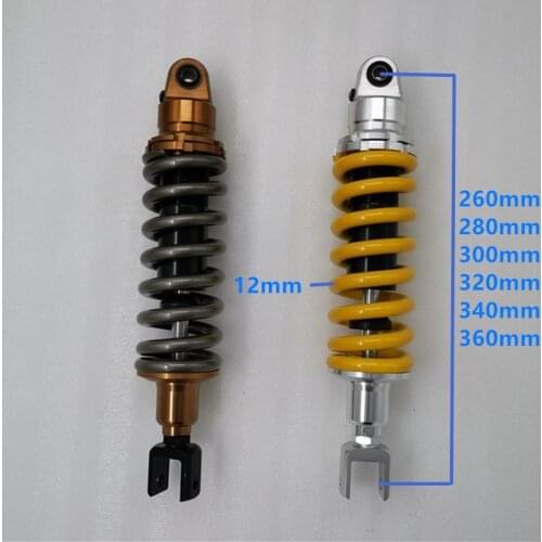 12mm spring 260mm/280mm/300mm/320mm/340mm/360mm Fork 27mm Motorcycle Shock Absorber for Honda Yamaha Suzuki Kawasaki ATV