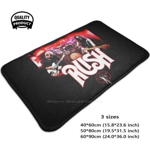 Rush Band : Best Music Rock Band Most Popular 3D Soft Non-Slip Mat Rug Carpet Foot Pad Rush Band Best Music Band Most Popular