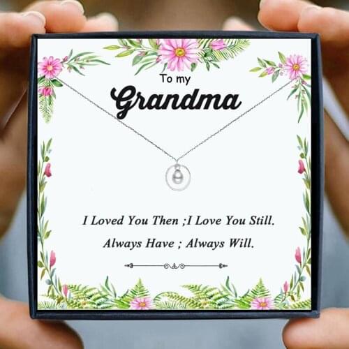 Christmas Gift Pearl Necklace for Grandma Gift Women Necklaces & Pendants Statemant Necklace Choker Jewelry Nana Gifts Collares