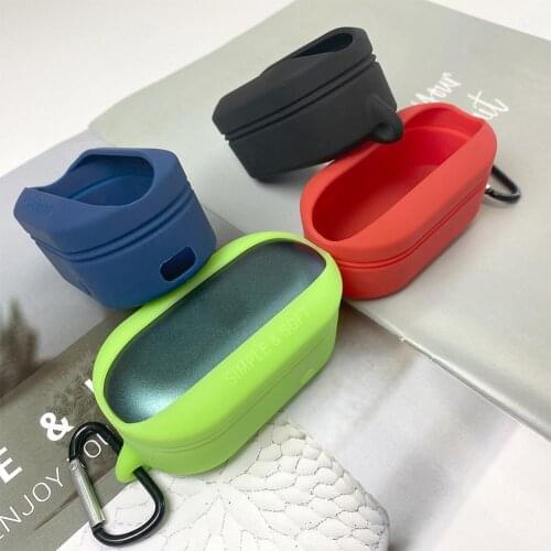 Silicone Case Earphone Case For Skullcandy Push Wireless Headset Silicone Protective Cover With Anti-Lost Hook Portable Cases