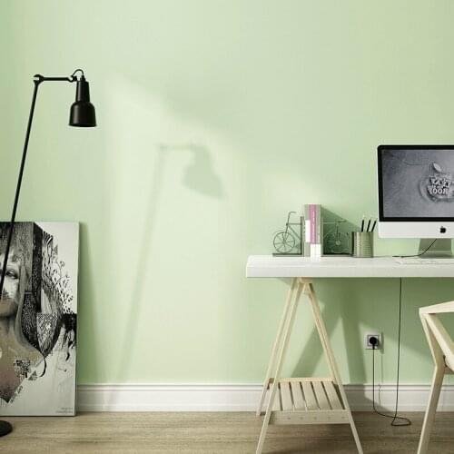 Light green light green light green modern simple living room bedroom solid plain Japanese background wall light green wallpape