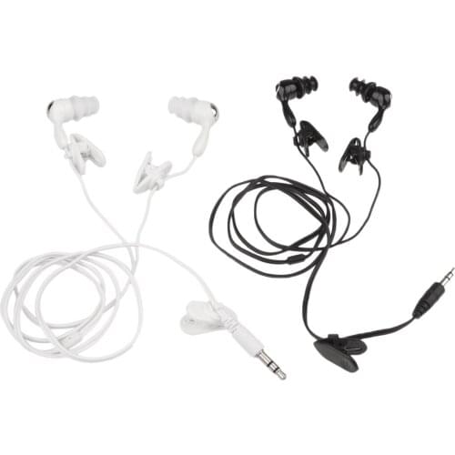 2pcs Waterproof 3.5mm Audio Wired Three Layers In Ear Underwater Earpiece Earphone for Indoor Outdoor Swimming Earplug